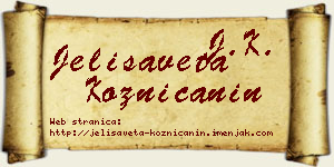 Jelisaveta Kozničanin vizit kartica